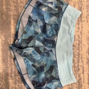 lululemon athletica Blue Geometric Athletic Shorts